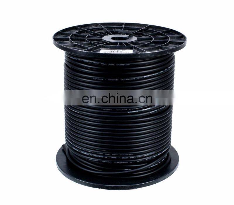 Bulk coiled Microphone Cable 300' Black Mic -300ft Signal mike cable