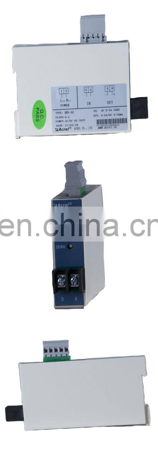 Acrel BD-DV dc voltage transformer input 0-10v/0-75mV with 4-20mA analog output