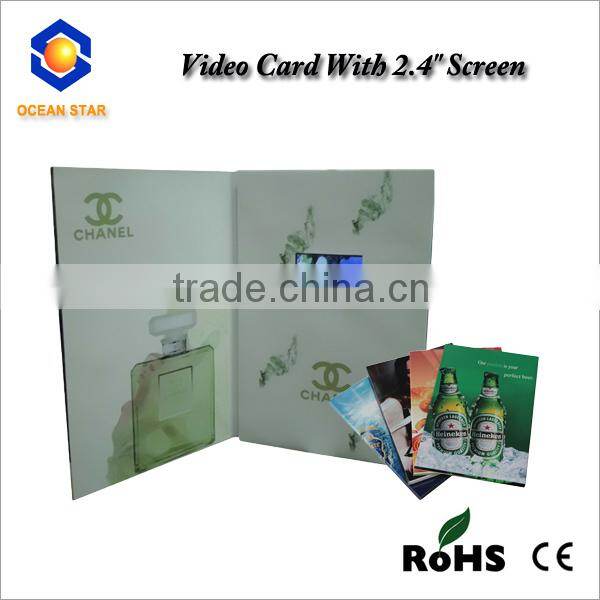 10.1inch lcd video greeting card lcd video business brochure