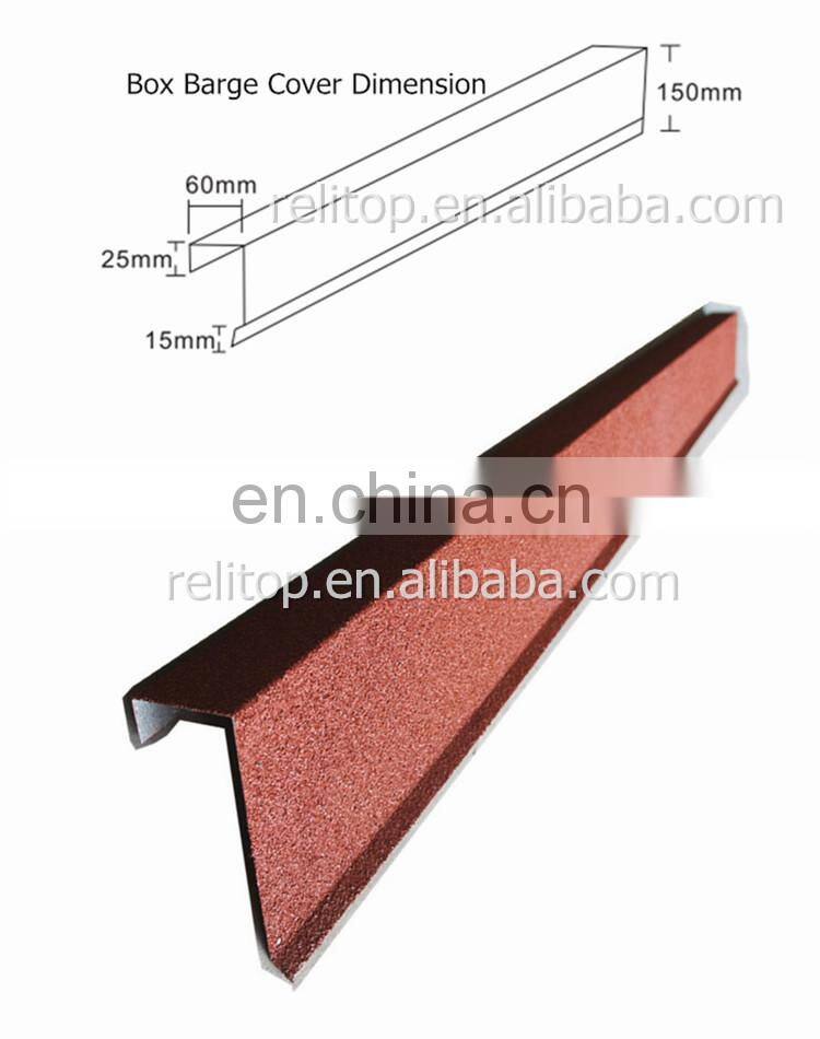 Decorative Roof Panel Accessories Colorful Sand Chips Coated Roof Accessories Roofing Trim Steel Stone Coated Angle Bar