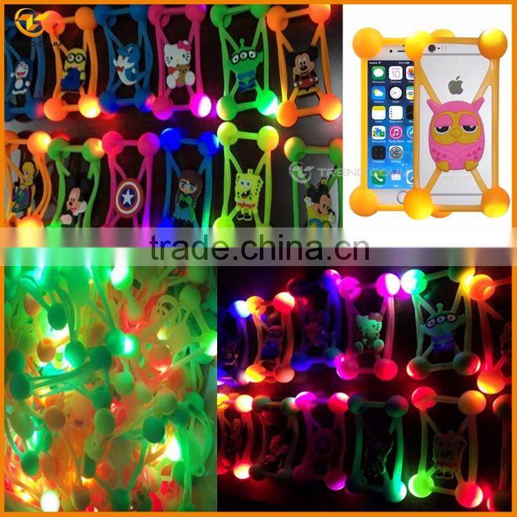 shockproof LED universal silicon bumper case for iphone 6 6s