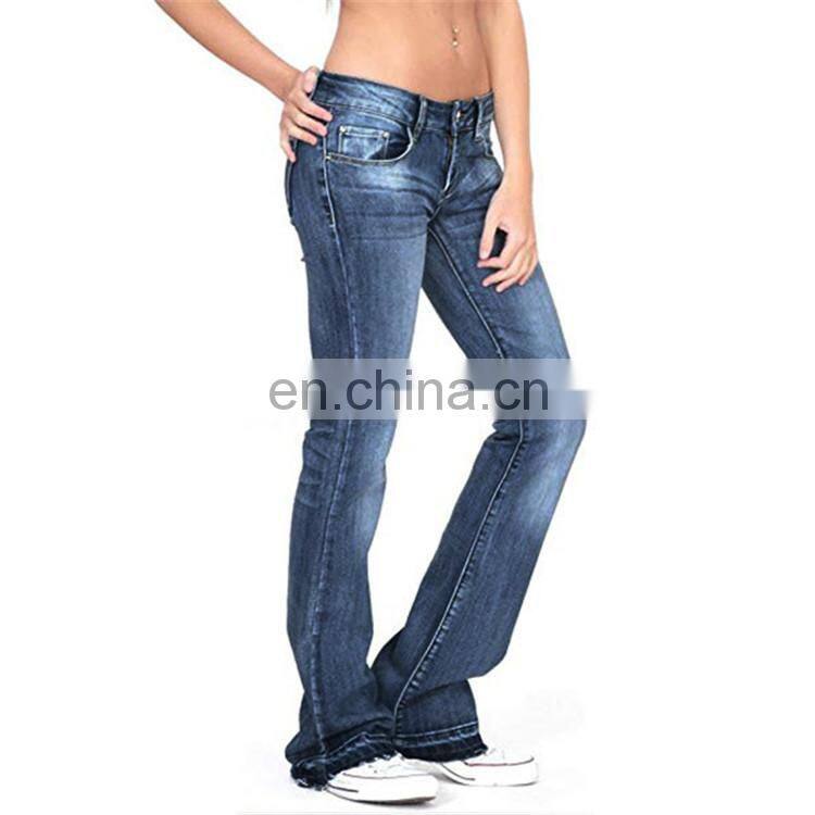 na0807 hot style ladies jeans tight-fitting stretch fringed horn slimming jeans women trousers