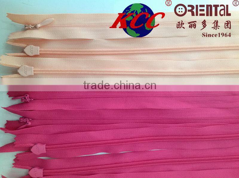 4# invisible zipper/ dyeable tape KCC zipper Hot