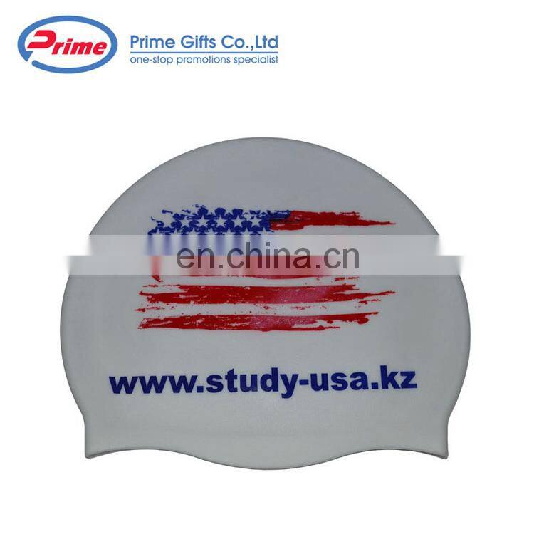 Custom Printed 100% Silicone Waterproof Swim Cap