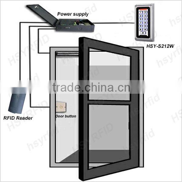 Access control digital door lock waterproof standalone keypad rfid reader with blacklight