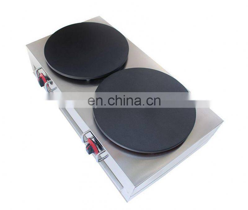 Hot Selling double Head Commercial Gas Crepe Maker Machine for sale