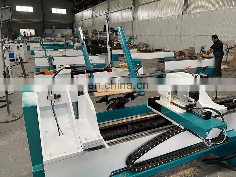 Wooden Stair Balusters Furniture Legs Double Axis CNC Wood Lathe Machine
