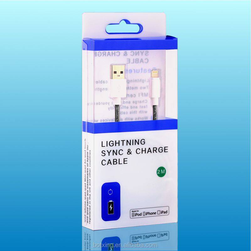 Free sample original chip for iphone 2M usb data charging cable with mfi certified 8pin connector