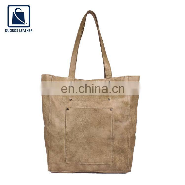 Luxury and Modern Design Stylish and Elegant Look Premium Quality Women Genuine Leather Shopper Shopping Bag