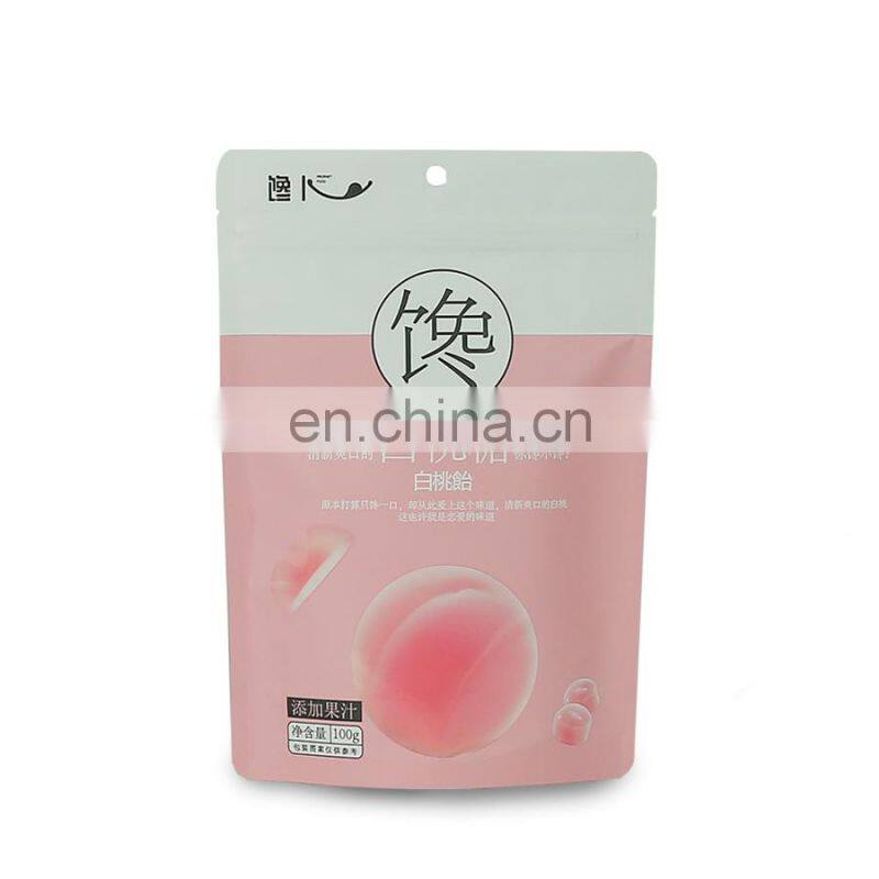 Stand up pouch customied printing snack packaging bag with clean window zipper lock bag dry fruit packaging bag