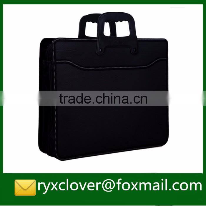 Business black document Bag/Sewing Handle Briefcase
