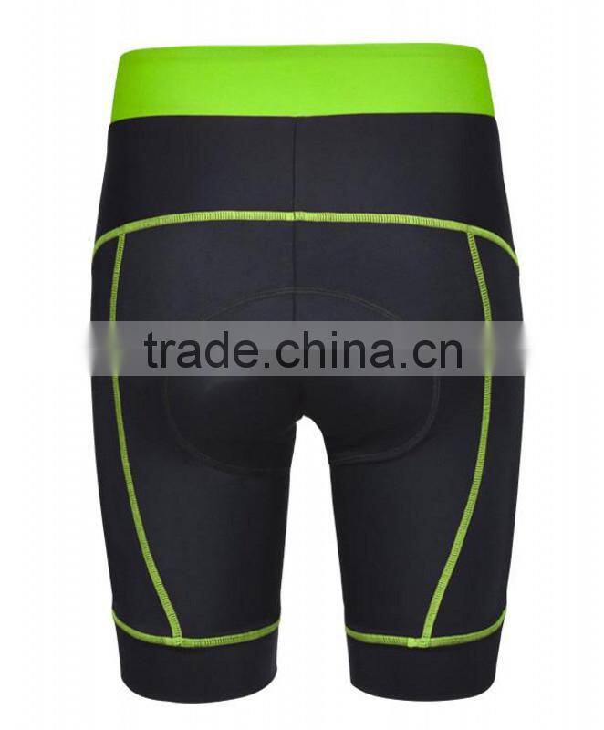 Size YXS To 6XL Ladies Black /Green Design Breathable Cycling Jersey Shorts
