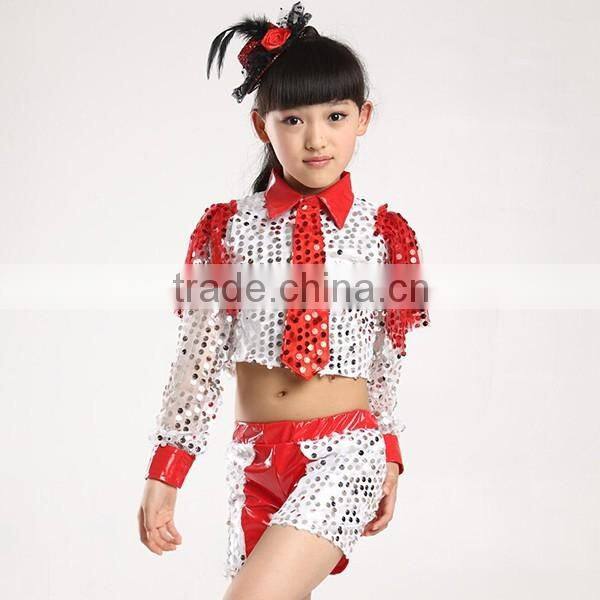 Latest 2016 jazz dance costumes performing children Boys stage costume stage show costumes