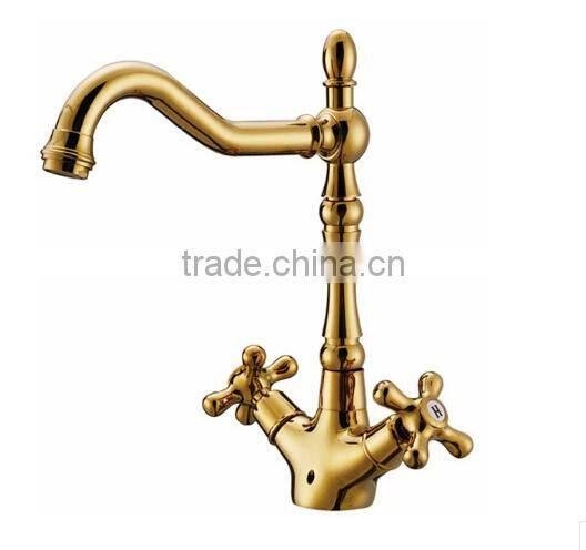 Brass mixed Gold Plated Faucet