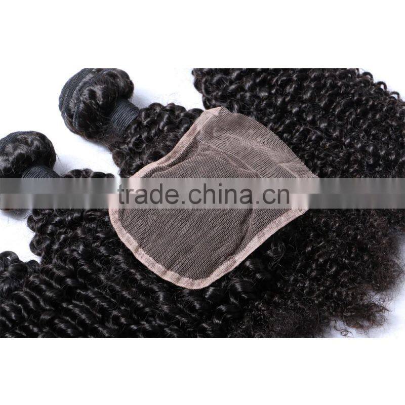 Afro kinky curl indian hair natural human hair lace frontal piece in south africa