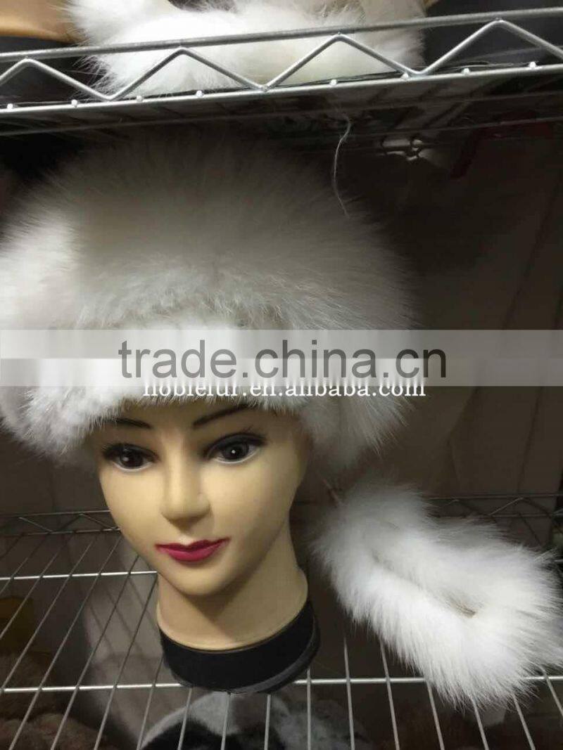 new stylish and high thickness mink fur Princess headwear with long and fluffy tail