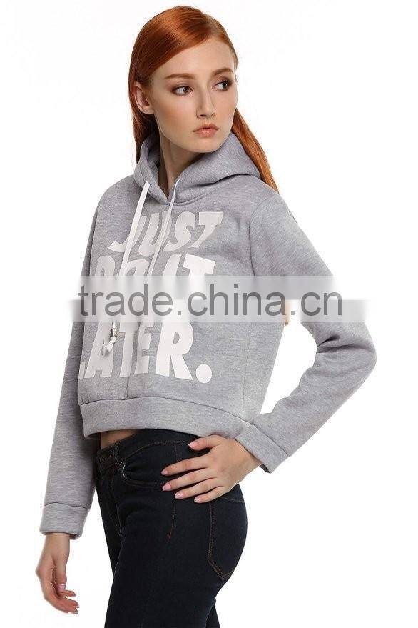 hotsale sportswear oem service blank plain dyed women with hood fleece crop womens hoodies