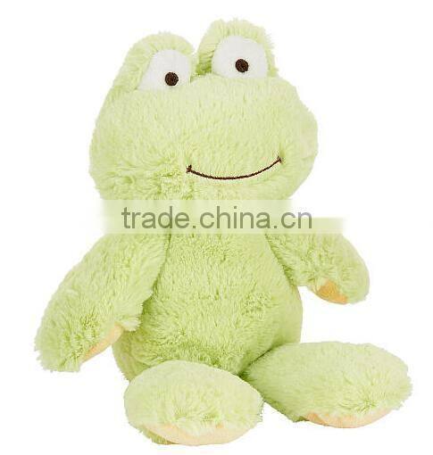 Good sale stuffed animal cheap and cute soft plush green frog toy
