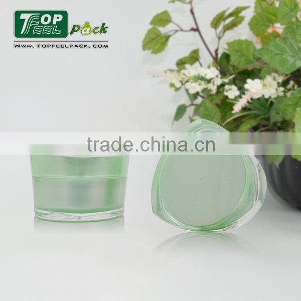 30g 50g Luxury Triangle Colorful Plastic Cosmetic Jar with Screw Lid