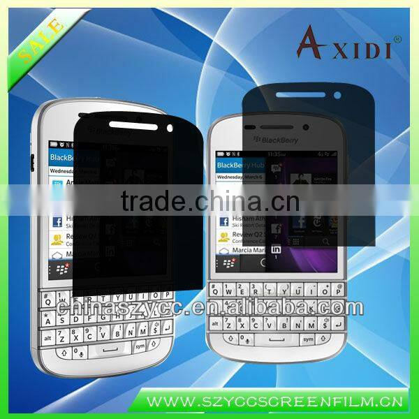 Factury Manufacture Fashion Privacy Anti-spy Screen Protector For Blackberry Q10