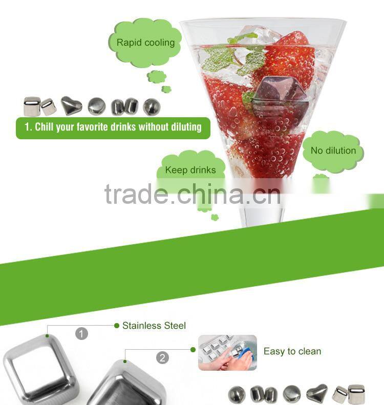 Eco-Friendly Feature Whiskey Stone Wholesale Whisky Stones 4 Ice Cubes In Gift box , Best Gifts