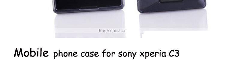 S-Line Flexible Soft Gel Tpu Silicone Skin Back Case Cover For Sony Xperia C3 D2533 tpu mobile phone case for sony xperia c3
