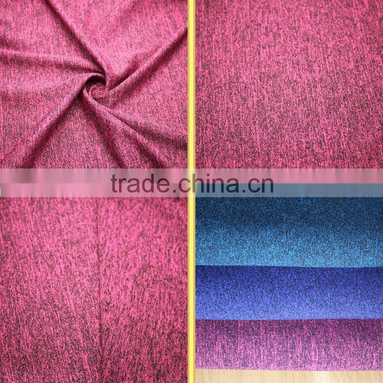 300g Shrink-resistant breathable knitted nylon polyester elastane yarn dyed fabric for winter sportswear