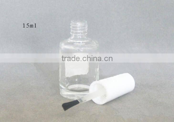 15ml empty printed glass nail polish bottles with brush