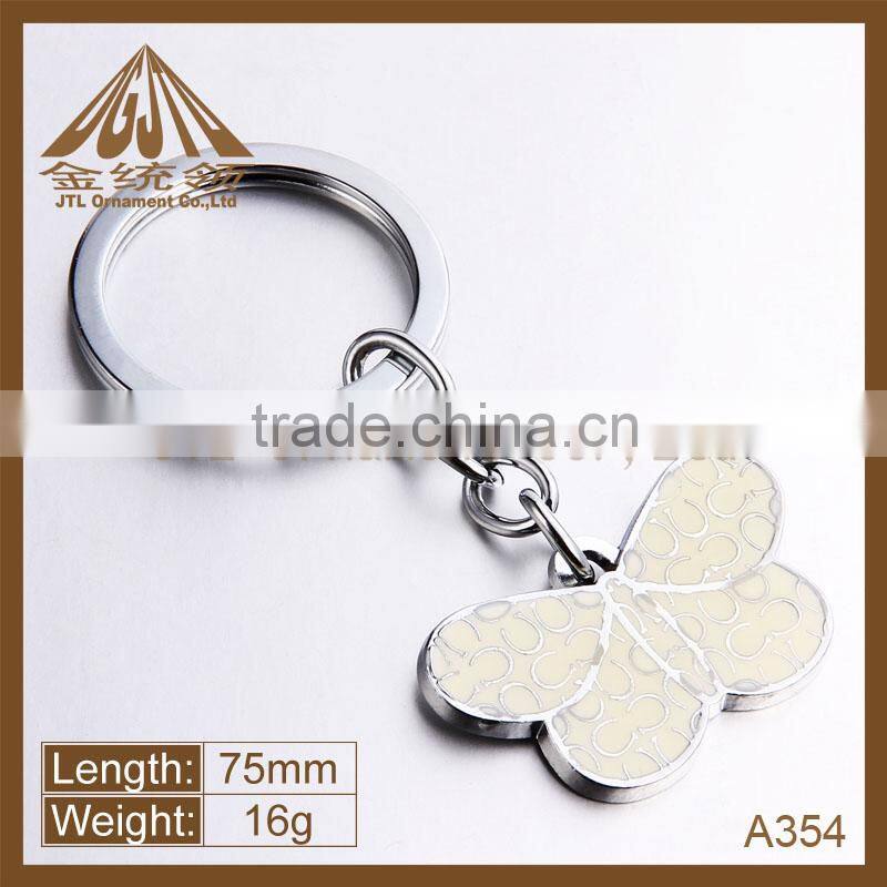 Fashion cheap metal butterfly keychain