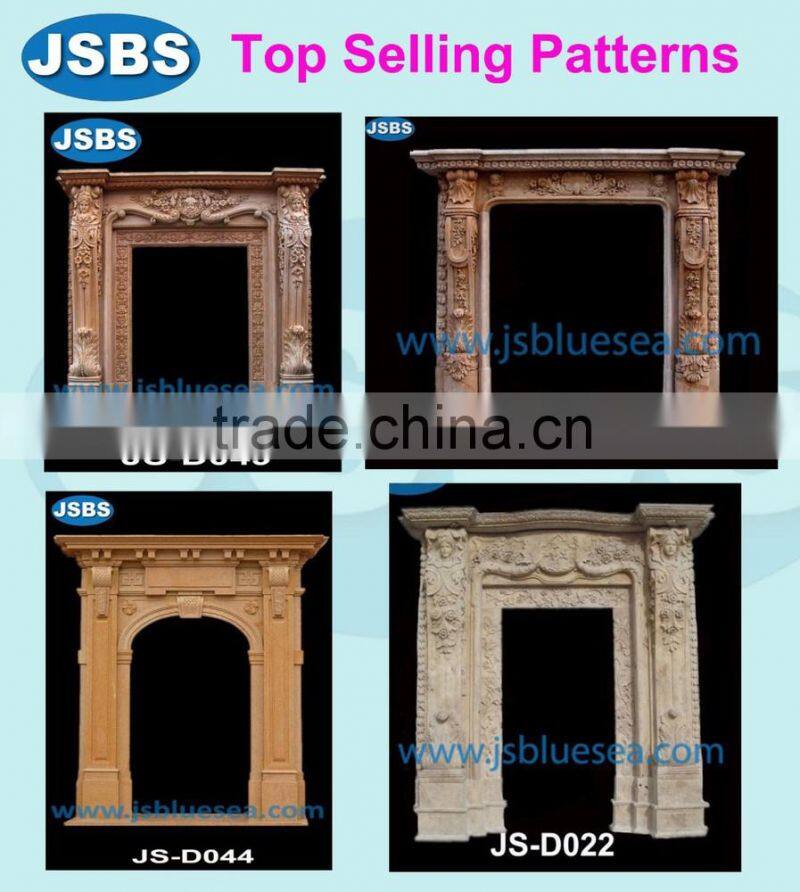 hand carved white marble front door framing