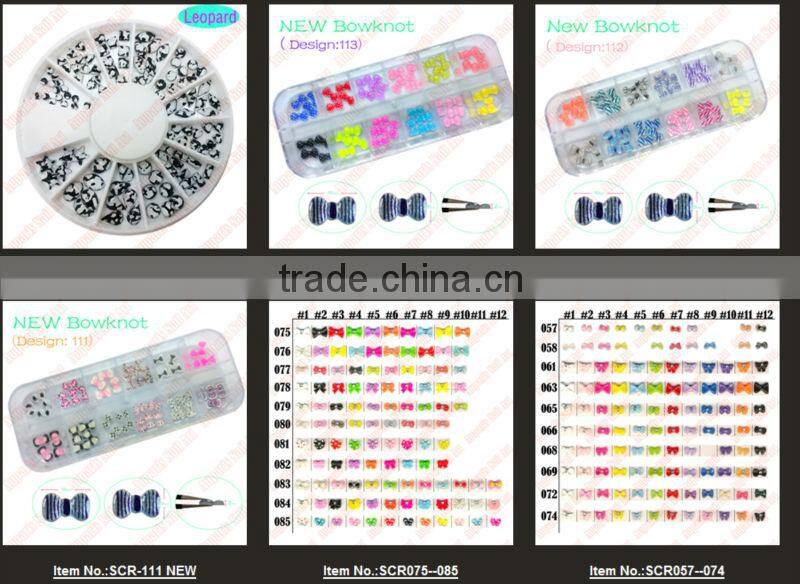 Nail Art 3D 10pcs/bag Mix Print Bow Decoration For Nails! DIY Hot, 120 colors