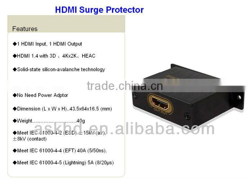Mini HDMI Protector - Protection against ESD / Power Surge-HDMI 1.4, 3D, HDCP