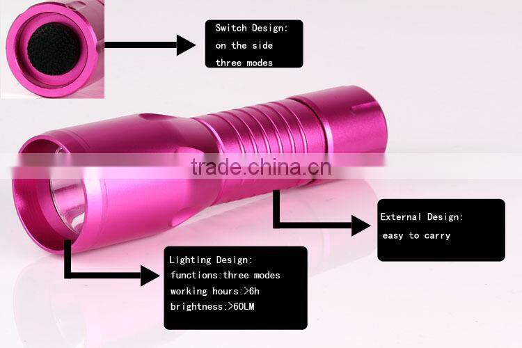 JF 3AAA battery high power super bright white XPE small torch led flashlight