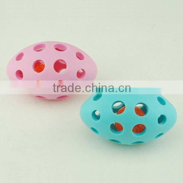 Cyber Dog Rubber Lattice Rugby Ball Pet Toy