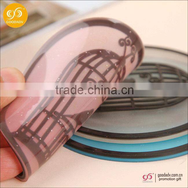 Alibaba China supplier customization eco-friendly soft PVC coasters/blank plastic coasters