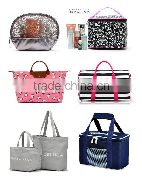 Personalized High quality Newest half moon lace printing transparent PVC makeup bag