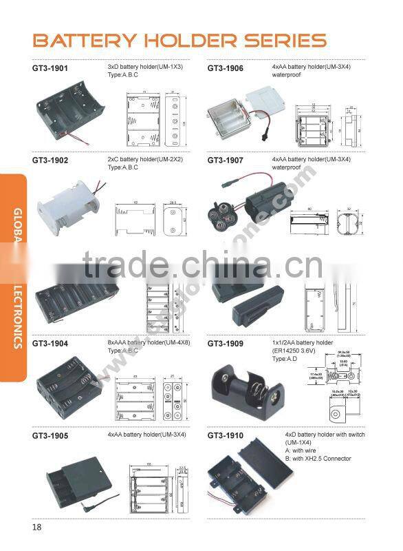 GT3-1808 6V battery holder coin cell battery holder li-ion battery holder