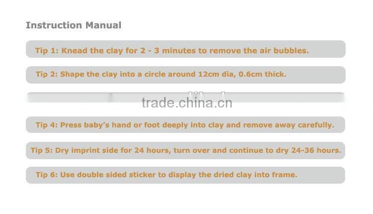 High quality baby hand imprint with wall wood frame moulding sculpture