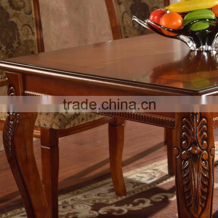 Antique vintage rustic style recycled solid wood rectangle long wood dining table