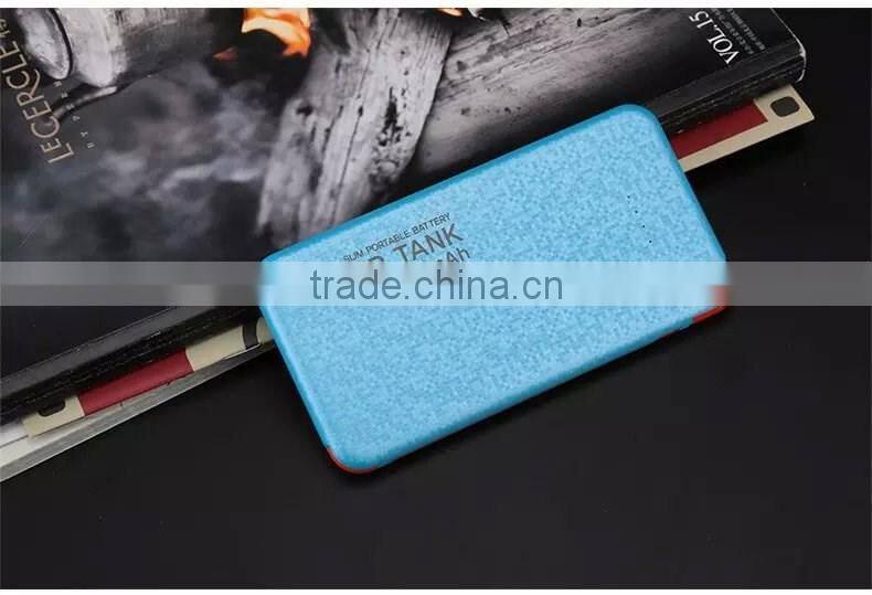 Design your logo cheap price power bank 4000mah with buld in cable
