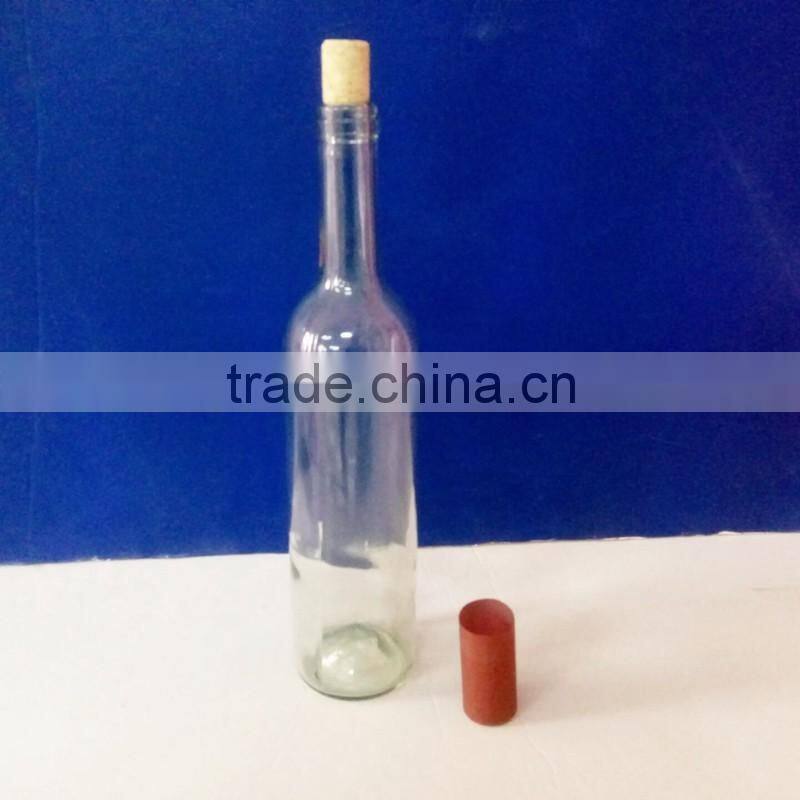 cheap 750ml round glass grape wine bottles with cork