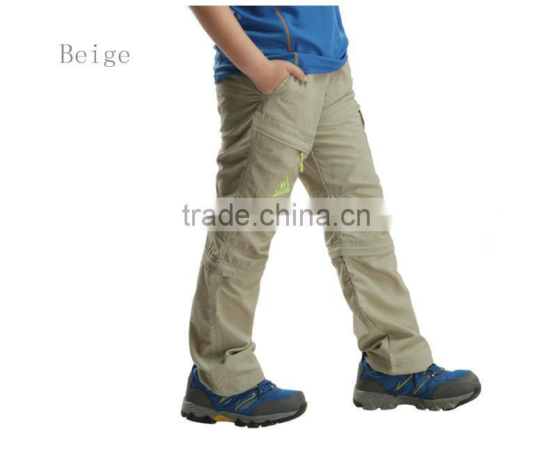 Children quick-drying pants waterproof sunscreen removable wear soft