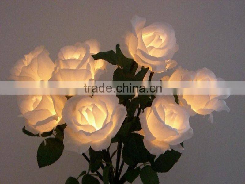 white rose wedding lights