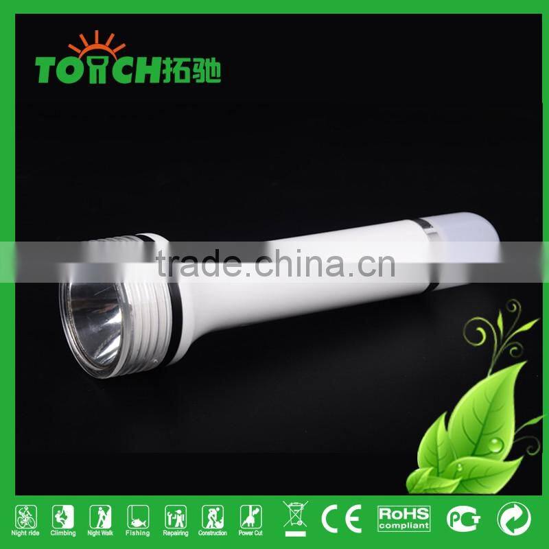 ABS Plastic Rechargeable LED Flashlights with Charger multifunctional flashlight colorful for outrdoor hunting or camping