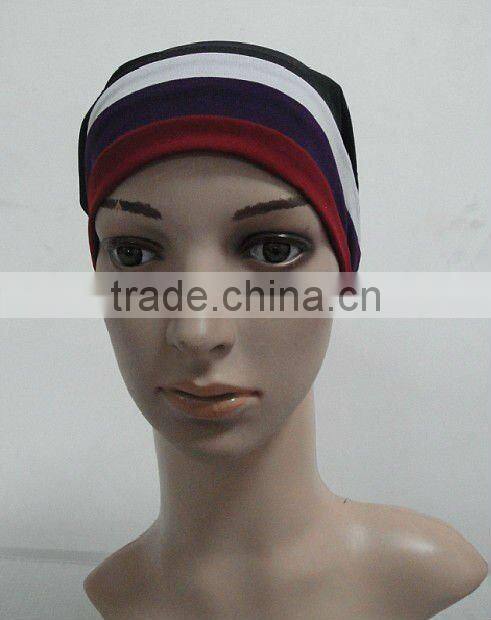 C004 new muslim underscarf with 3 lines,cotton underscarf and hats