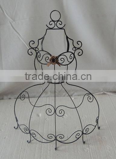 13A192NV-1 Wholesale romantic dress style metal clothes stand with hooks