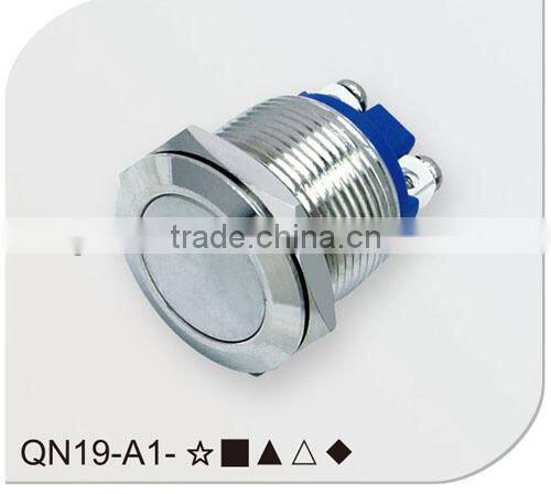 Flat 19mm push button switch