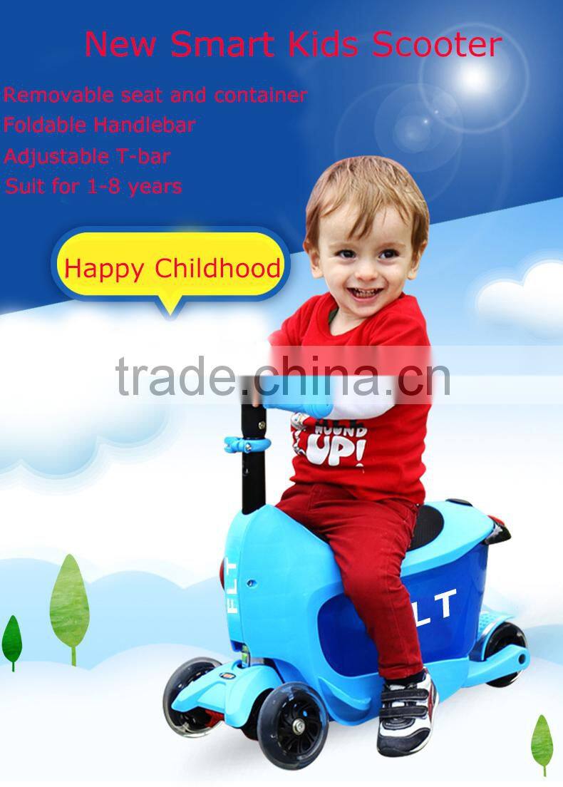 High quality multifunctional wholesale kids scooter with storage