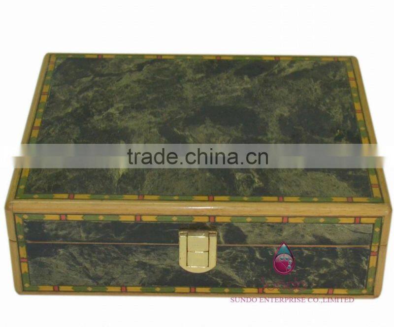 small jewelry box with pocket and cushion