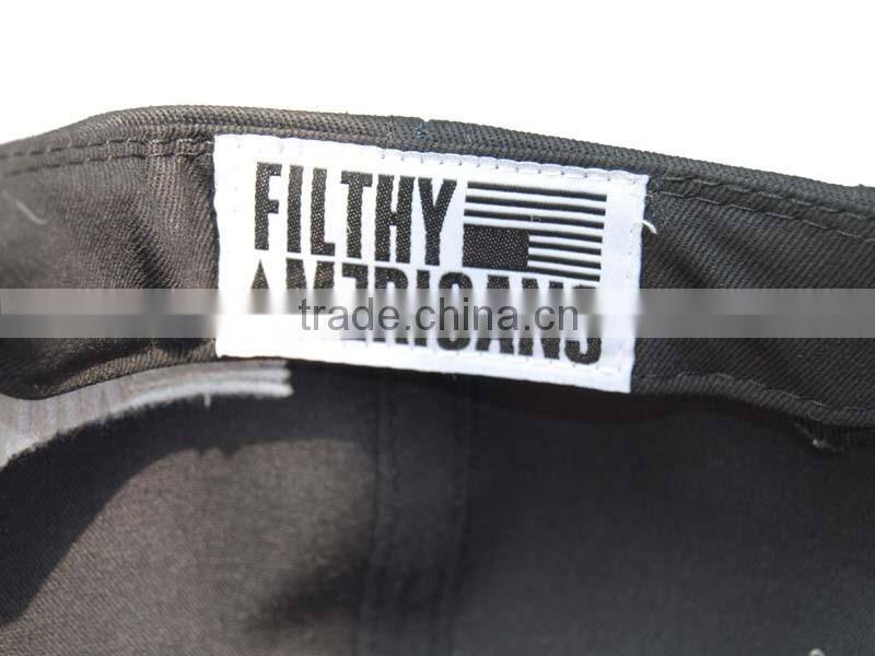fashion hot sell 100% cotton 5panel leather brim hip-hop strapback cap